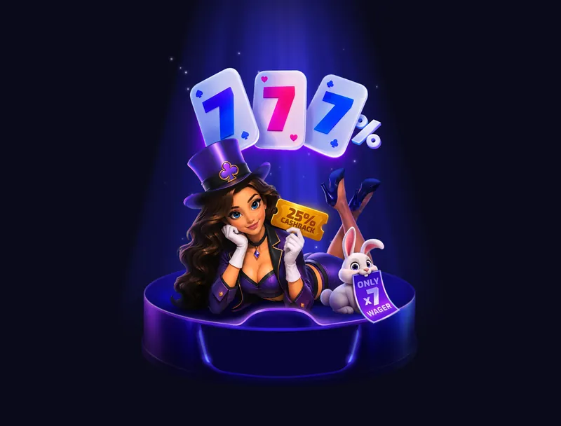 Trixino 777% welcome bonus with magician hostess and white rabbit